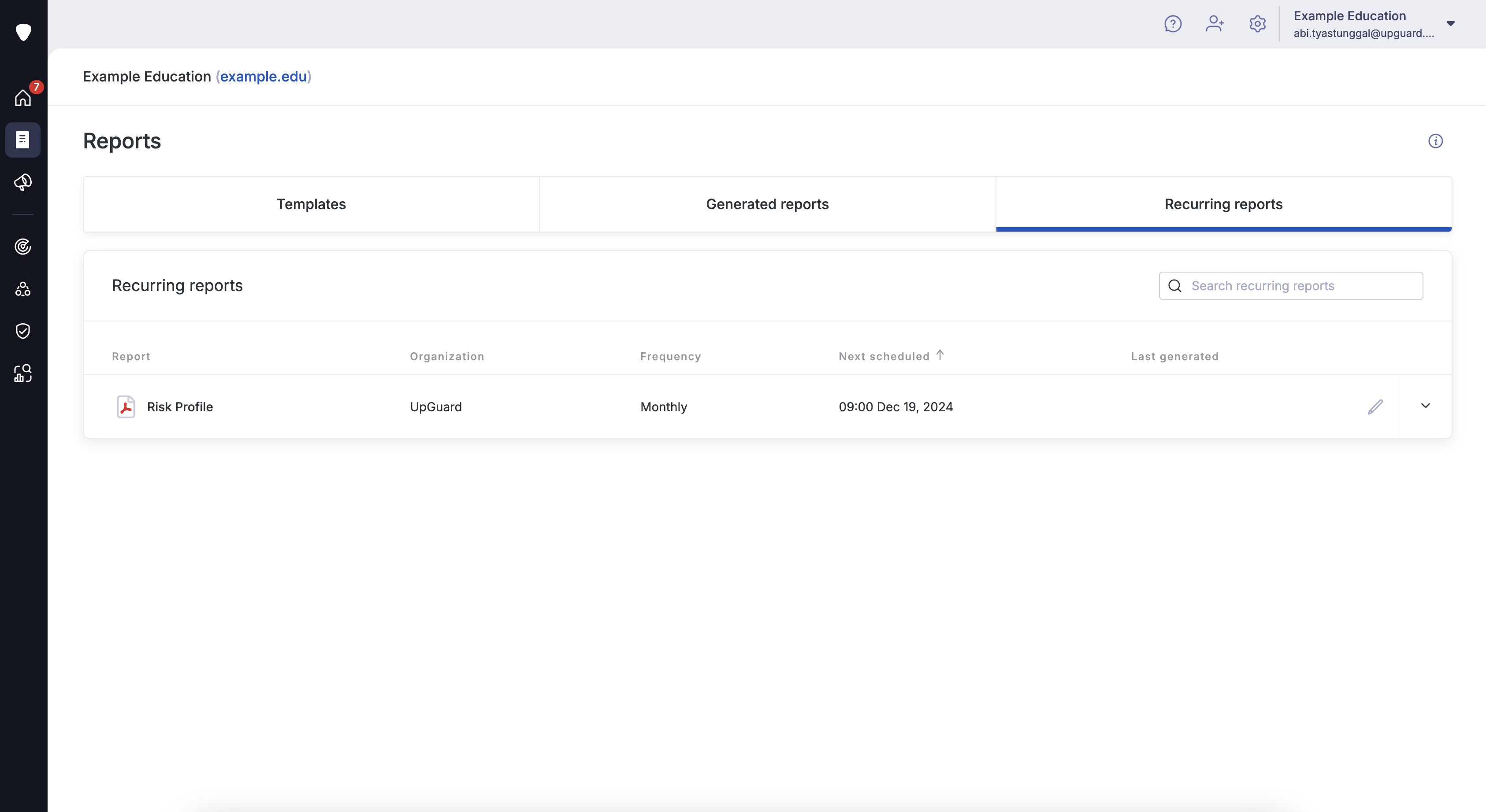 How to schedule a recurring report
