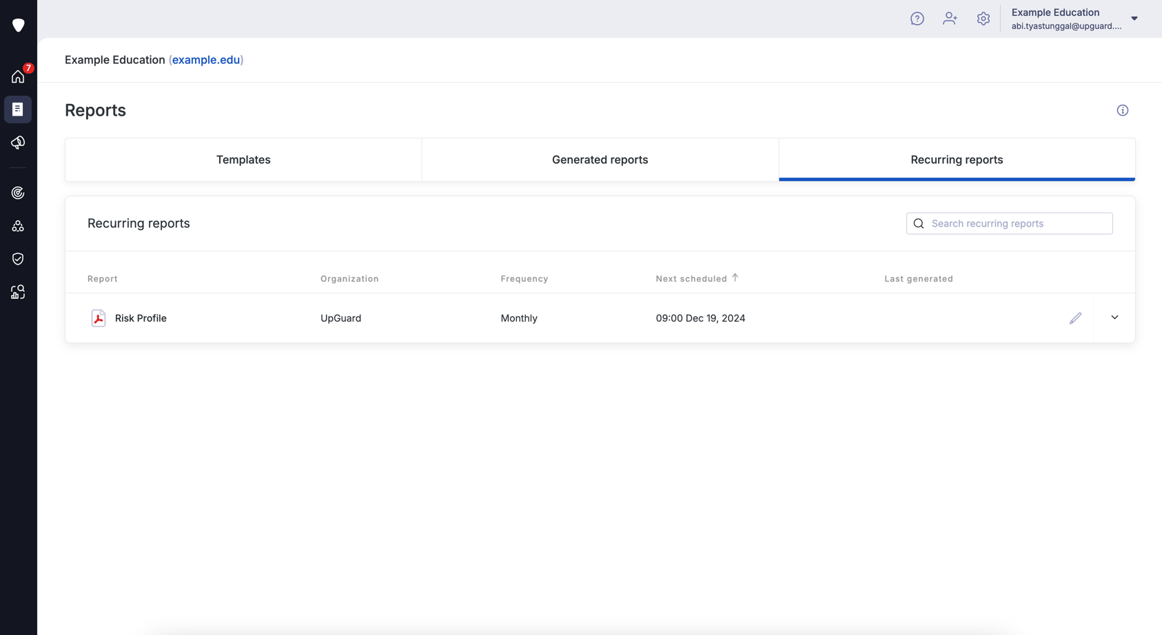 How to schedule a recurring report