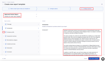 How to create a custom report template