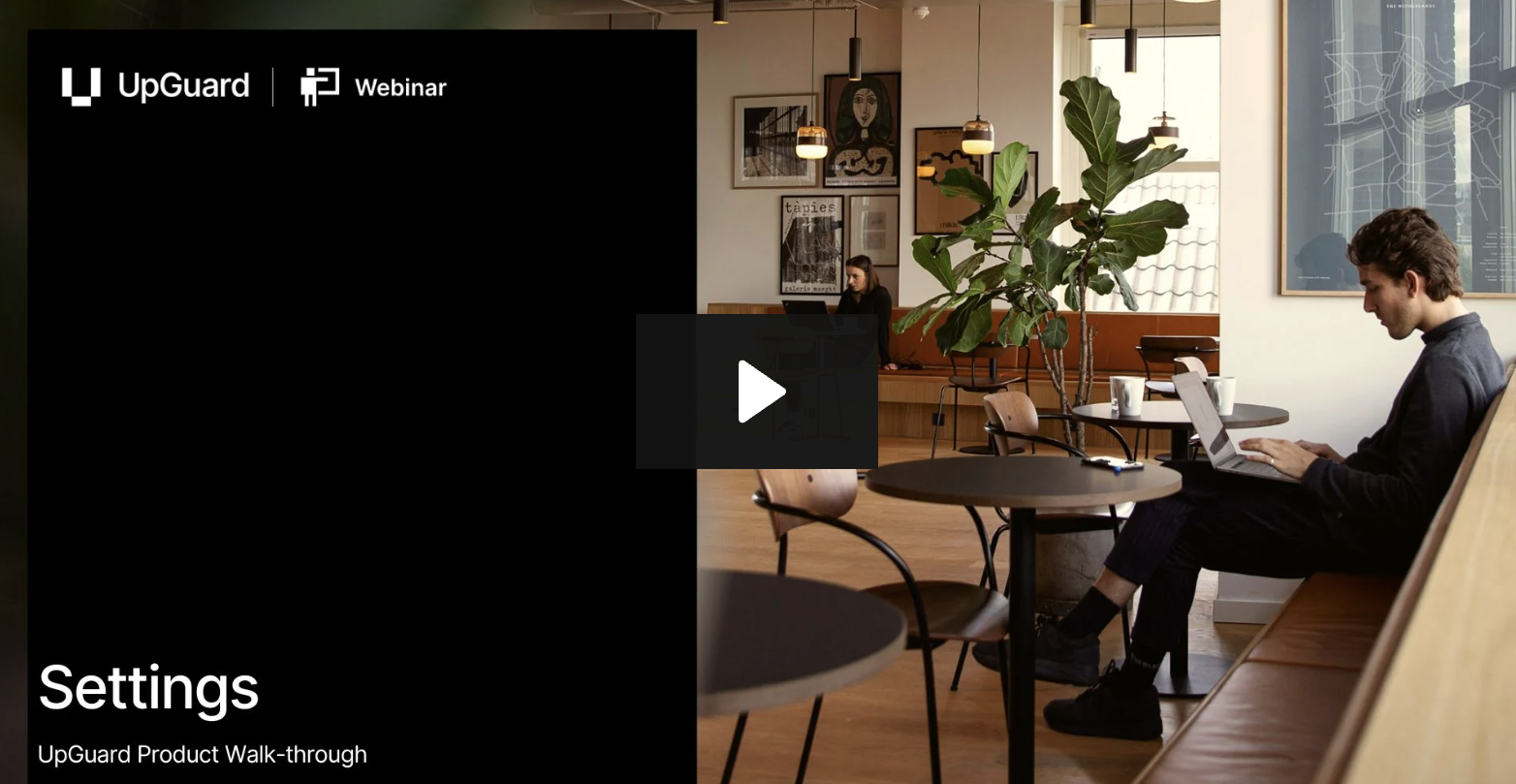 Product Walk-through: Settings